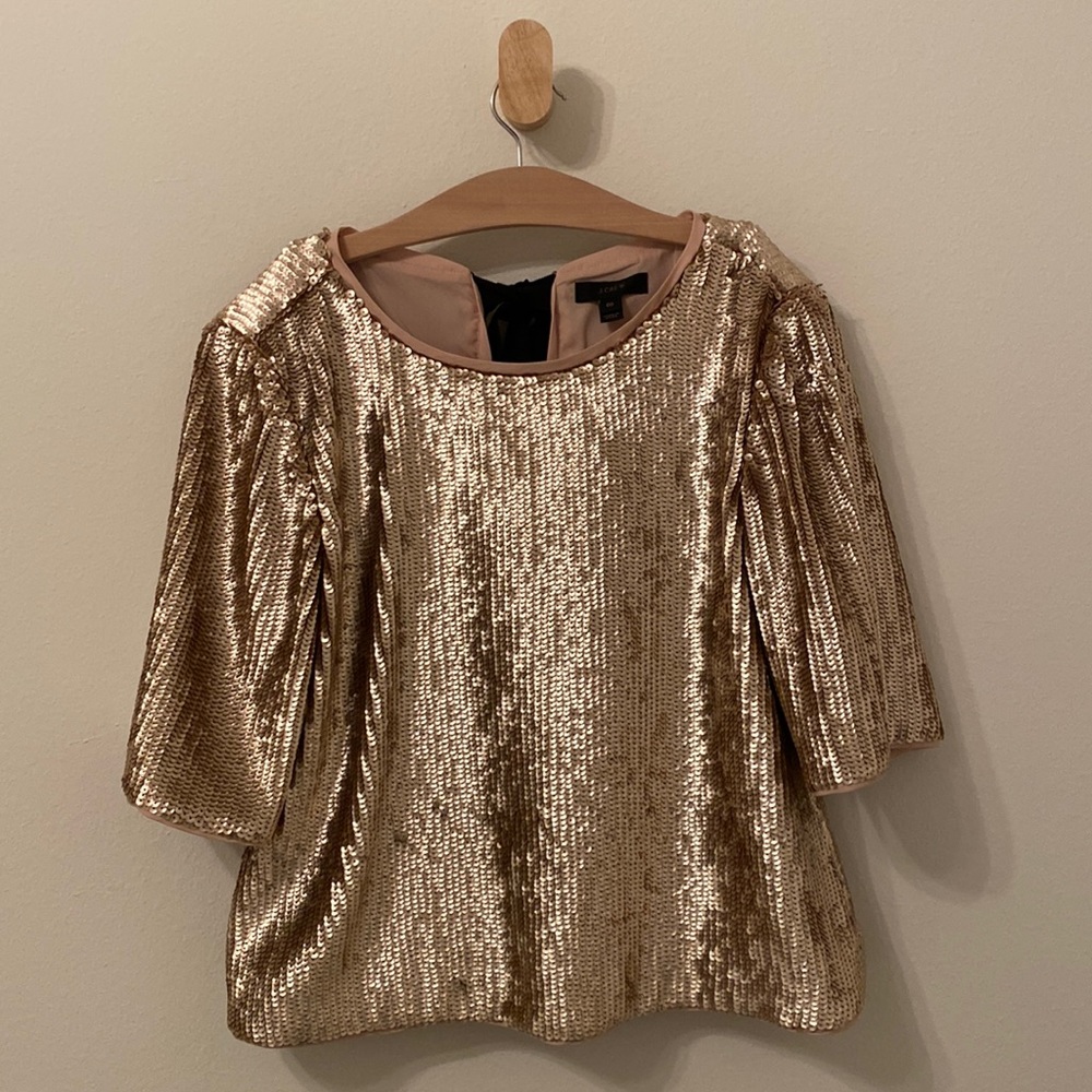 JCrew Sequin Gold stop Size 00 - Perfect for the Holidays!